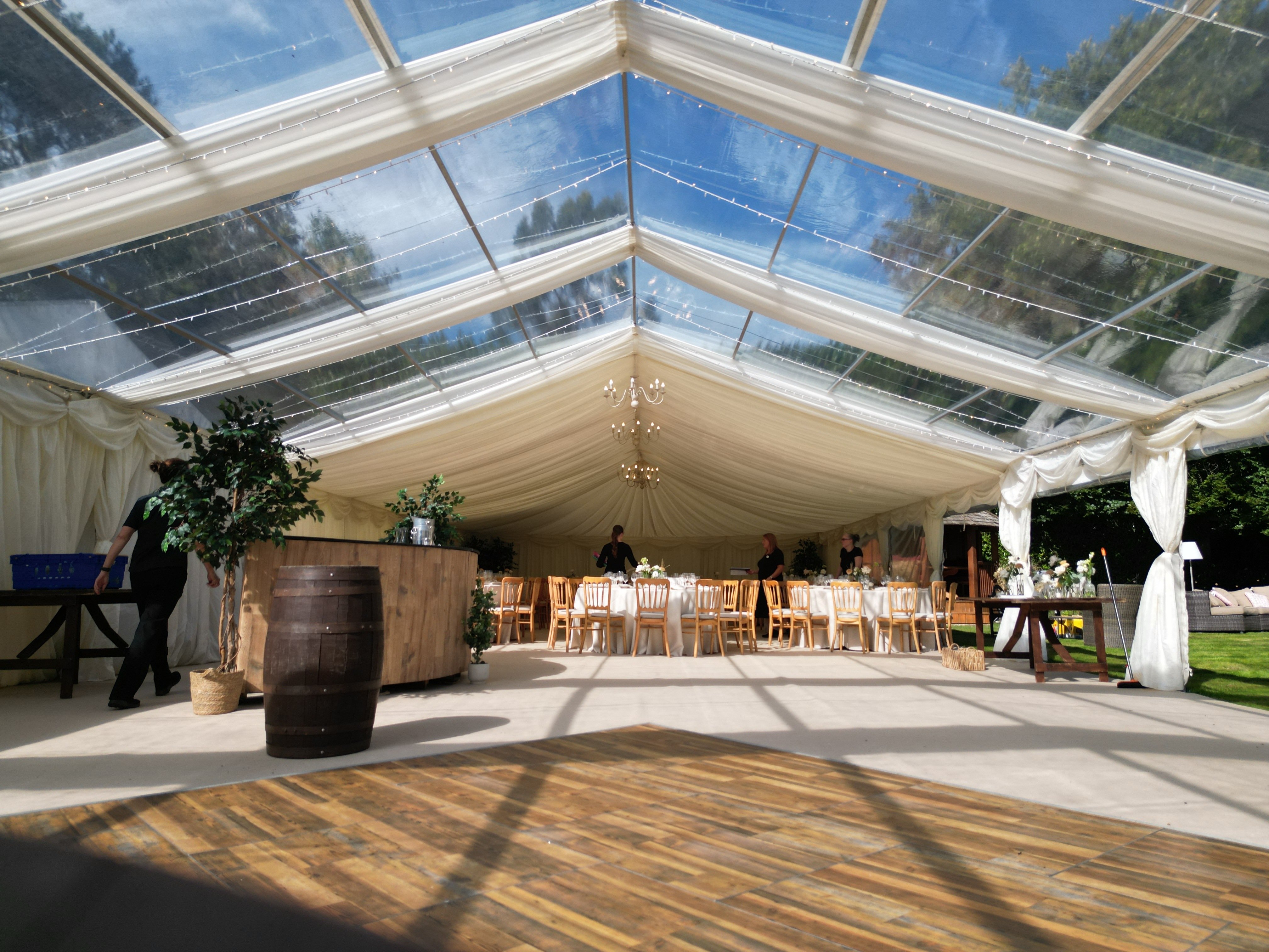 Rustic Bar and Vintage Pine Dancefloor
